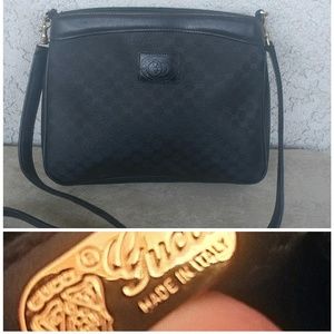 Vintage Gucci Crossbody Canvas Logo Handbag Purse